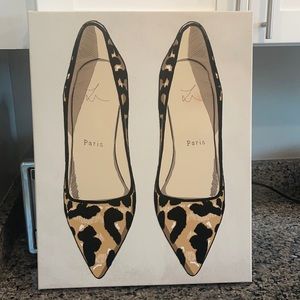 Leopard Print Paris Themed Shoes Picture